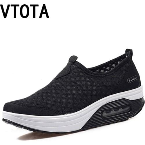 VTOTA Women Flats Shoes Sneakers Women Flat Platform Air Mesh Spring Summer Caasual Shoes Female Zapatos Mujer Slip On Shoes G19
