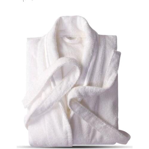 Winter 100% Cotton Bathrobe Women Towel Fleece Kimono Bathrobe Gown Loose Sleepwear Intimate Lingerie Casual Unisex Nightgown