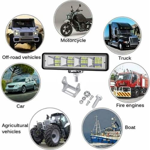 1/2 Pcs/set 6inch LED Work Light Spot Beam Bar Car SUV OffRoad Driving Fog Lamps