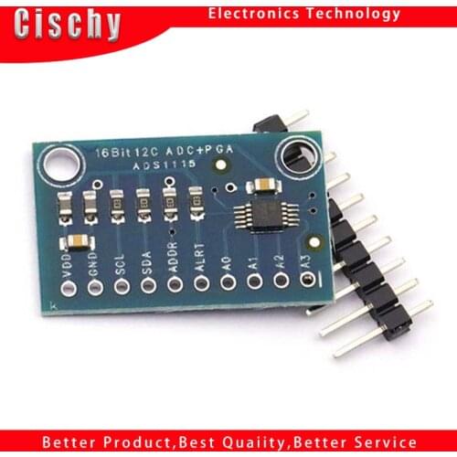 1PCS 16 Bit I2C ADS1115 Module ADC 4 channel with Pro Gain Amplifier RPi