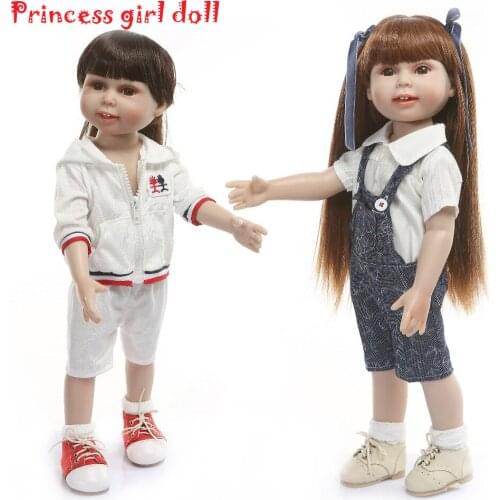 18inch lol princess girl Full vinyl silicone doll modeling doll adorable kids playmate babies babies doll brinquedos