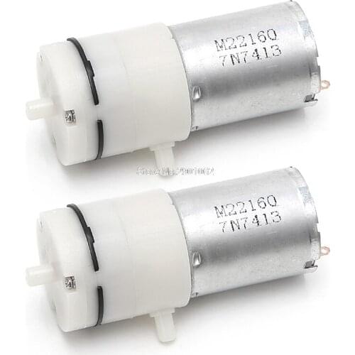 2PCS DC 3V-6V 5V 370 Motor Micro Mini Air Pump Vacuum For Aquarium Tank Oxygen -B119