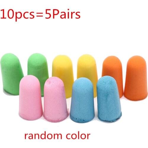 20PCS/10Pairs Travel Sleep Noise Prevention Earplugs Noise Reduction For Travel Sleeping Soft Tapered Foam Ear Plugs 1/2/5Pairs