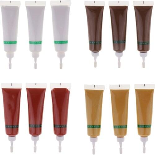 3 Pieces Solid Color Wood Furniture Refinishing Repair Paints Floor Doors Table Chair Scratch Remover Paste