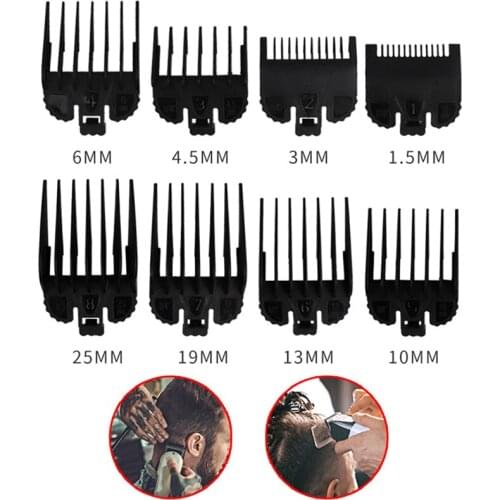 8Pcs Universal Hair Clipper Limit Comb Guide Attachment Size Barber Replacement