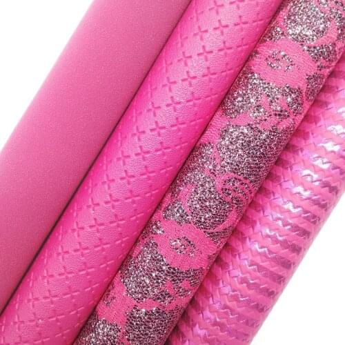 Twinkling Twinkling Rose Lace Glitter Leather Stripes Cross Synthetic Vinyl Faux Fabric Felt Backing Fabric Vinyl 21X29CM KM560