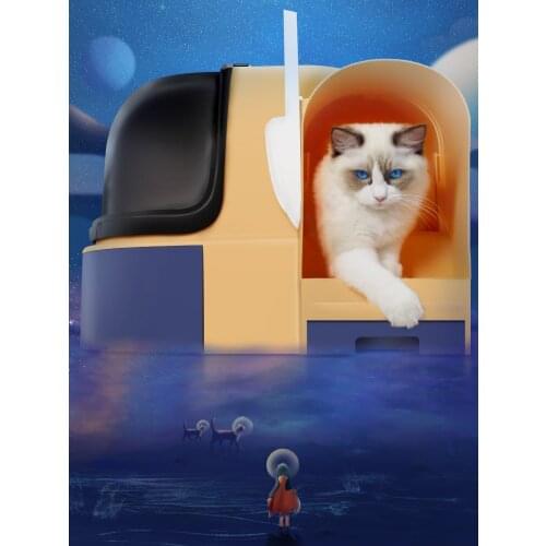 House Large High Cat Litter Box Enclosure Furniture Fully Enclosed Cat Litter Box Arenero Gato Cerrado Cat Supplies BD50CP