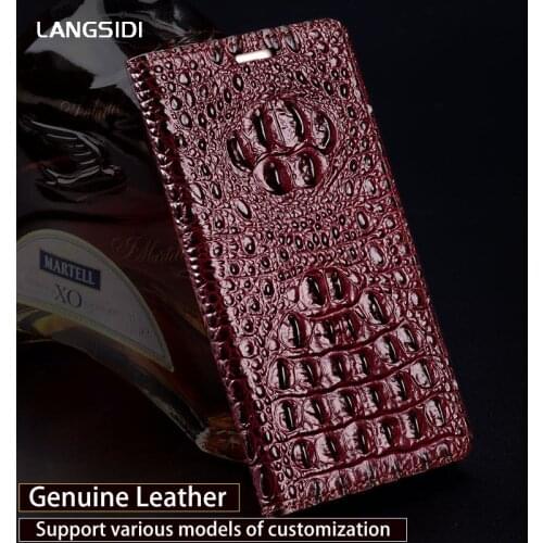 Luxury Genuine Leather flip Case For iPhone 6 Plus case 3D Crocodile back texture soft silicone Inner shell phone cover