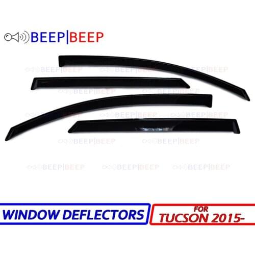 For Hyundai Tucson 2015- car window deflectors car wind deflector sun guard rain vent visor cover trim car styling accessories
