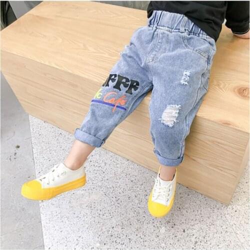 Girls Jeans for Kids spring autumn Trousers Children Jeans Kids Fashion Denim Pants Baby Boys Jean Infant Clothing Casual pants