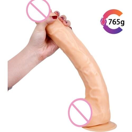38*5cm Simulation Penis Oversized Penis Long Horse Dildo Realistic Penis G-Spot Anal Plug Butt Dilator Strapon Sex Toy For Women