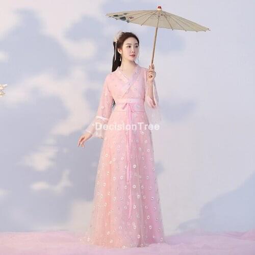 2021 chinese hanfu woman stage dance dress chinese traditional costumes adult tang suit performance hanfu female cheongsam