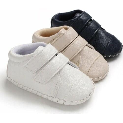 2019 New Casual Newborn Boys Girls PU Leather Sneaker Shoe Baby Anti-Slip Shoes Prewalkers Fashion Kid Shoes