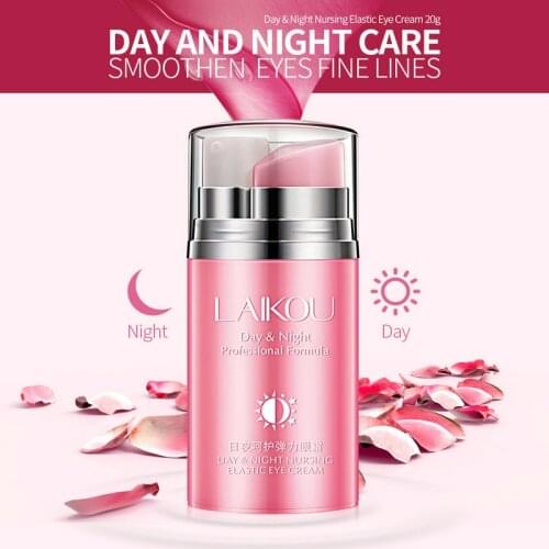 LAIKOU Rose Essential Day And Night Eye Cream Eye Moisturizing Desalinating Fine Line Pouch Anti-Aging Cosmetic Skin Care 20g