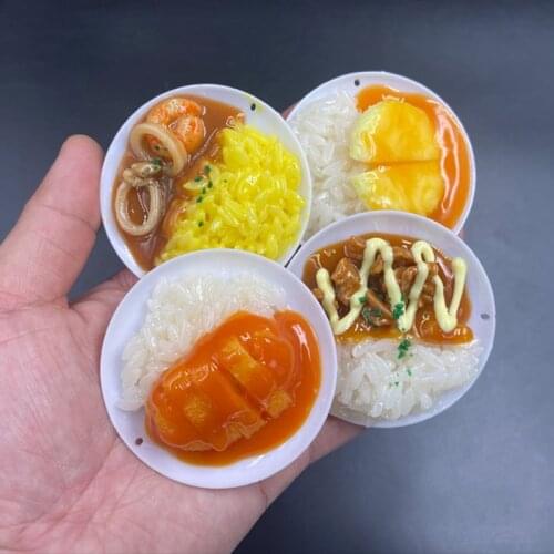 1/6 Scale Dining Table Rice Topped With Dishes Models Scene Accessories