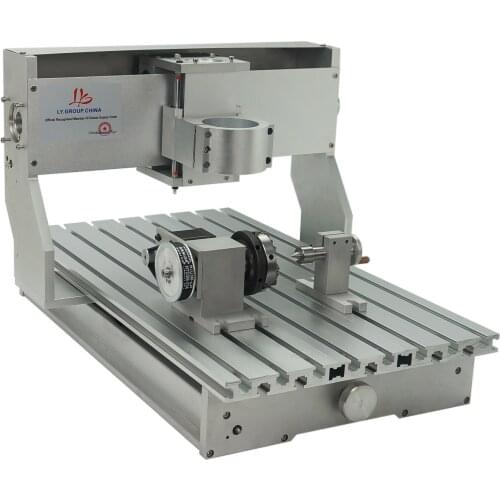 Mini cnc metal frame 3040 for diy cnc 3040 wood router 4axis ball screw usb 65mm spindle aluminum engraving milling machine