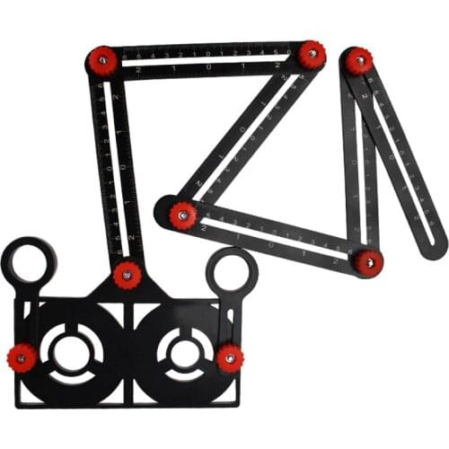 Multi Angle Measuring Ruler 6-fold Ceramic Tile Hole Drill Guide Tool Universal Locator Angle Finder Measurement Tool