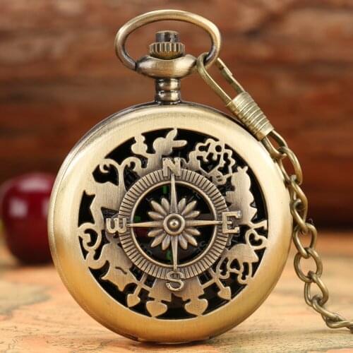 Compass Fashion Vintage Design Outdoor Activities Camping Hiking Portable Compass Pocket Watch
