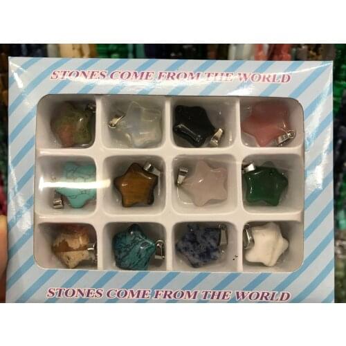 12pcsNatural stone set for diy heart shape irregulat shape star shape drop shape Cross shape cylindrical shape gem stone set