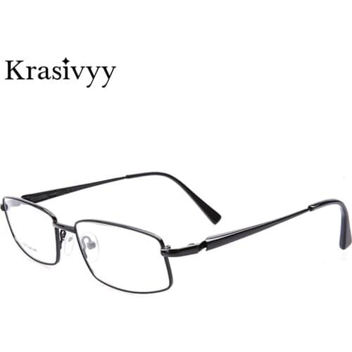 Krasivyy Pure Titanium Glasses Frame Men 2021 Brand Design Korean Prescription Eyeglasses Frame Ultralight Women Myopia Eyewear