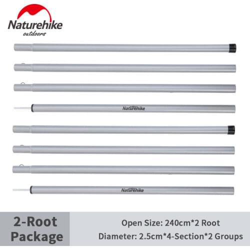 Naturehike Tent Poles Camping Tent Accessories Canopy Sun Poles Awning Rod Thickening 4 Meters Outdoor Camping Tent Rod Tent Use