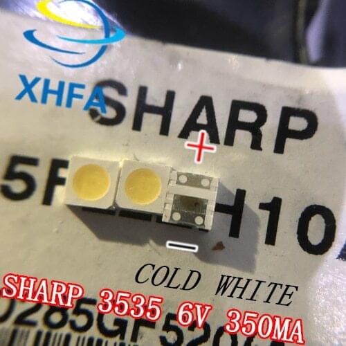 100pcs For SHARP LED LCD TV Backlight Application LED 3535 3537 LED Backlight TV High Power 1.8W 6V Cool white LED Backlight