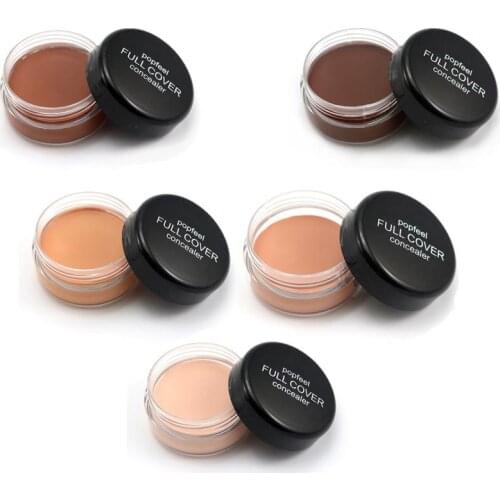 POPFEEL Moisturizing Concealer Foundation Cream Long Lasting Waterproof Full Coverage Acne Marks Cover Spots Makeup TSLM1