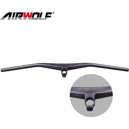 Airwolf MTB bike carbon handlebar bicycle Riser 2° degree With 40/50/60/70mm One-shaped Integrated Stem MTB Handlebar