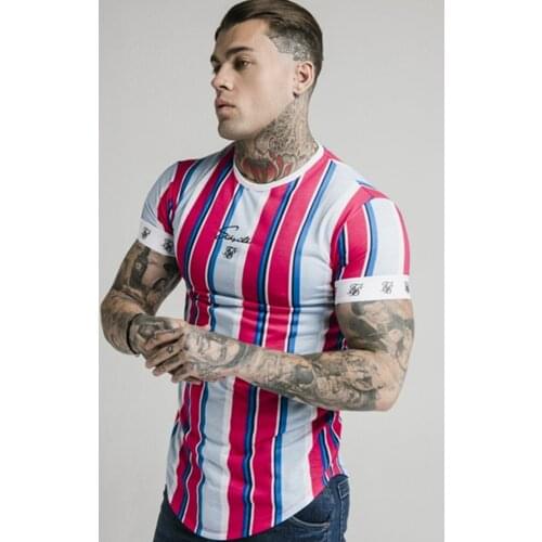 Summer SikSilk Male T Shirt Silk Silk Tshirt O-Neck Short Funny Mens Shirts T Shirts Sik Silk Men Tops Tees