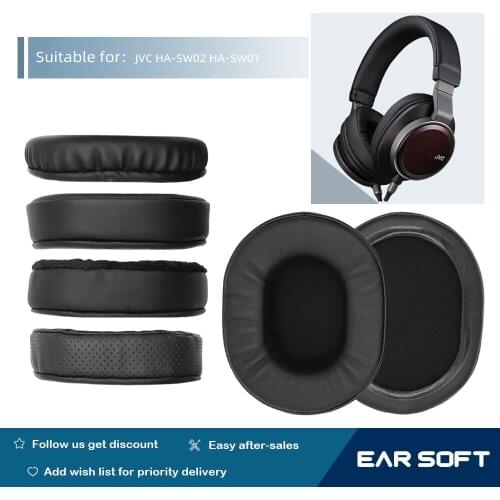 Earsoft Replacement Ear Pads Cushions for JVC HA-SW02 HA-SW01 Headphones Earphones Earmuff Case Sleeve Accessories