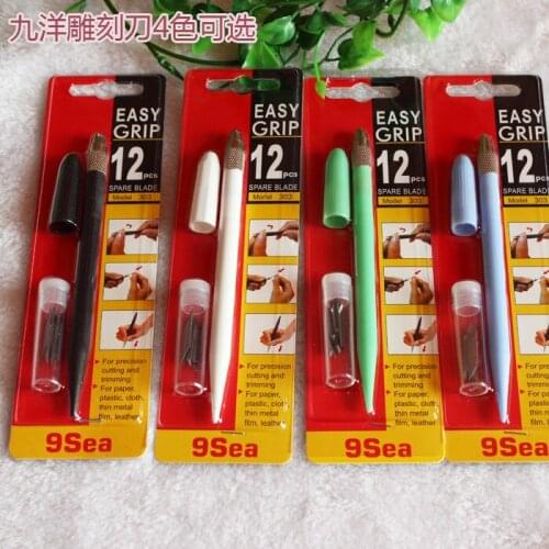 Steel hobby knife with 12 pcs spare blade Engraving Pen knife Carving craft tools scrapbooking stationery school supplies