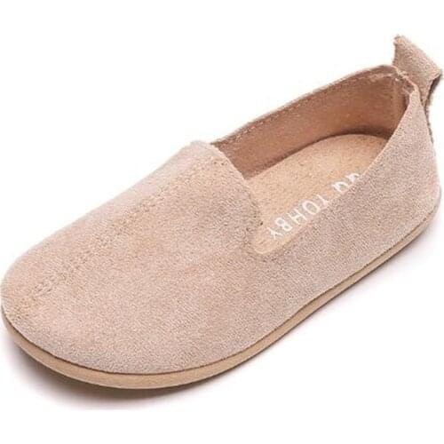 Spring Children Moccasins 2021 Casual Princess Baby Flock Anti-slip Wedding Shoe Solid Color Kids Loafer