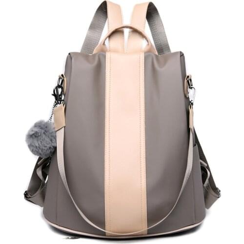 Vintage Female Shoulder Bag School Bags for Girls 3-in-1 Anti-theft Women Backpacks Leather School Backpacks