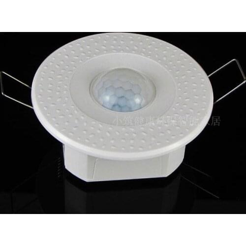 Wholesale 2017 New Arrival 170V-250V 4line Recessed PIR Ceiling Occupancy pir motion sensor Detector Light Switch