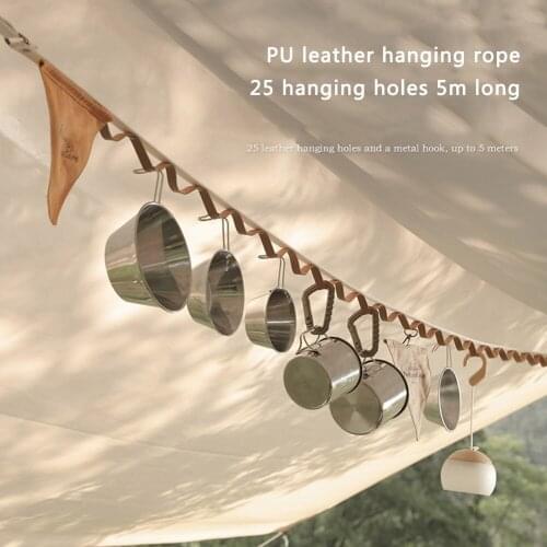 Japanese Outdoor Camping Hanging Rope Adjustable Laundry Drying Hanging Clothesline Picnics Hanging Rope Camping Tools
