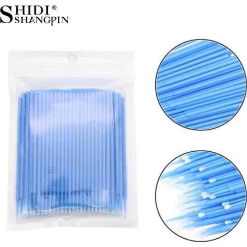200Pcs Disposable MicroBrush Eyelashes Extension Individual Lash Removing Swab Micro Brush For Eyelash Extension Tools