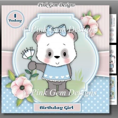 2020 Panda Baby Brithday Card Layering Die Scrapbooking Metal Cutting Christmas Die Photo Album Embossing Paper Cards Making