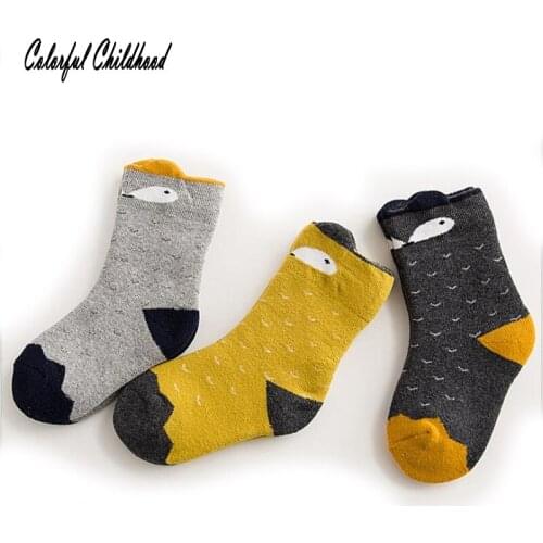 3Pairs/lot Baby socks size 1-10Yrs Cotton Socks toddler Boy/Girls Casual Winter warm terry floor socks children cartoon clothes