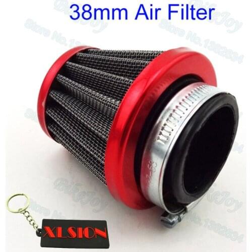 38mm Air Filter Cleaner Red For 50cc 70cc 90cc 110cc 125cc Pit Dirt Bike ATV Quad Motorcycle Motocross