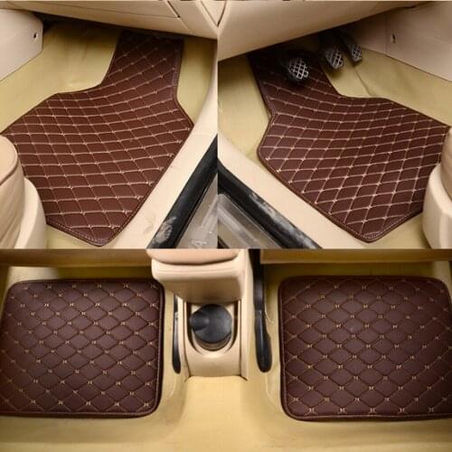 4 Pcs/Set PVC Universal Car Floor Mats Auto SUV Anti-Slip Carpet Front Rear Mat