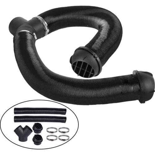 75mm Car Heater Air Outlet +Parking Heater Air Vent + Ducting Y Branch + 4Pcs Hose Clip For Parking Diesel Heater Replacement