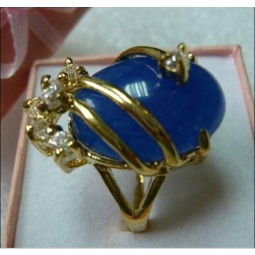Charmming blue jade ring (#7 8 9)