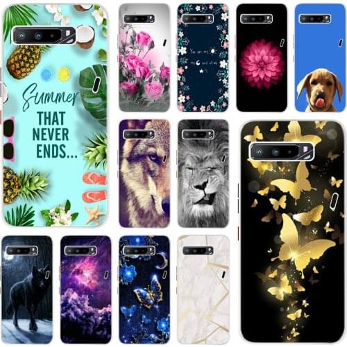For ASUS ROG Phone 3 Case Cover Clear Soft TPU Patterned Case for Asus Rog Phone 3 ZS661KS Back Cover ASUS_I003D Rog3 Coque Capa