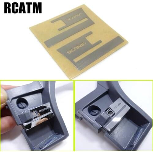 Pedal Position Decorative Metal Sticker for 1/14 Tamiya RC Truck Trailer Tipper Scania DIY Parts