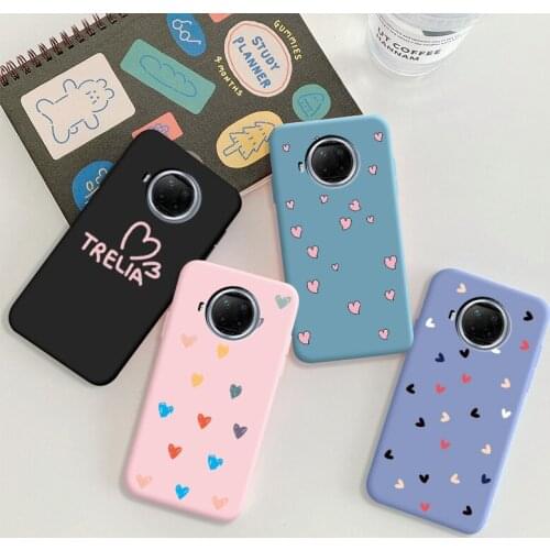 For Xiaomi Redmi Note 9 Pro 5G Case Soft TPU Silicone Protective Phone Shell Color Lovely heart Back Cover Cases