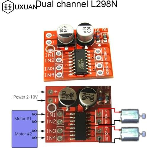 L298N Dual Channel DC Motor Driver Mini Module PWM Speed Control Beyond