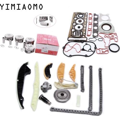 EA888 MK2 Engine Overhaul Kit Timing Chain Tensioner Kit 21MM Pistons For Audi A4 A5 Q5 TT VW Tiguan Passat CC Skoda Seat 2.0T