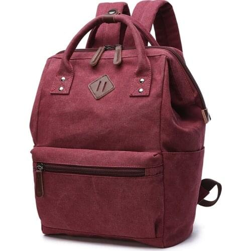 Backpack Canvas Women Backpack For Girls Women bag vintage Mini backpack teenage girl school bag mochila feminina Mummy bag New