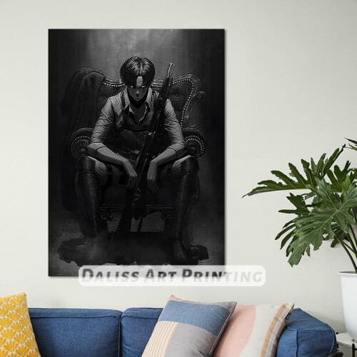 Canvas Anime Attack on titan Levi Pictures Home Decoration Paintings Poster HD Prints Wall Art Modular Living Room Framed