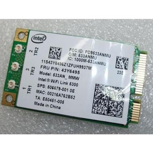 Intel WIFI Link 5300 533AN 5300agn MINI PCIE 802.11a/b/g/Draft-n wireless card for lenovo G450 Y450 T400 T500 X200